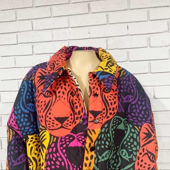 FARM Rio Colorful Animal Print Puffer Jacket - Picture 2 of 10